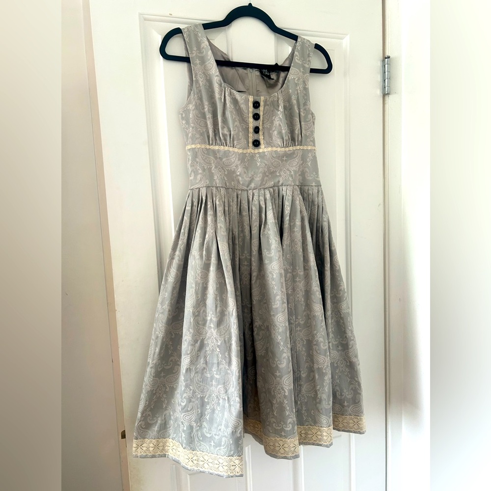 Nick & Mo Silver Paisley Dress